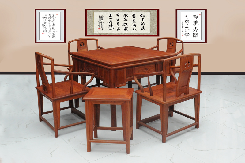 缅甸花梨四方花架